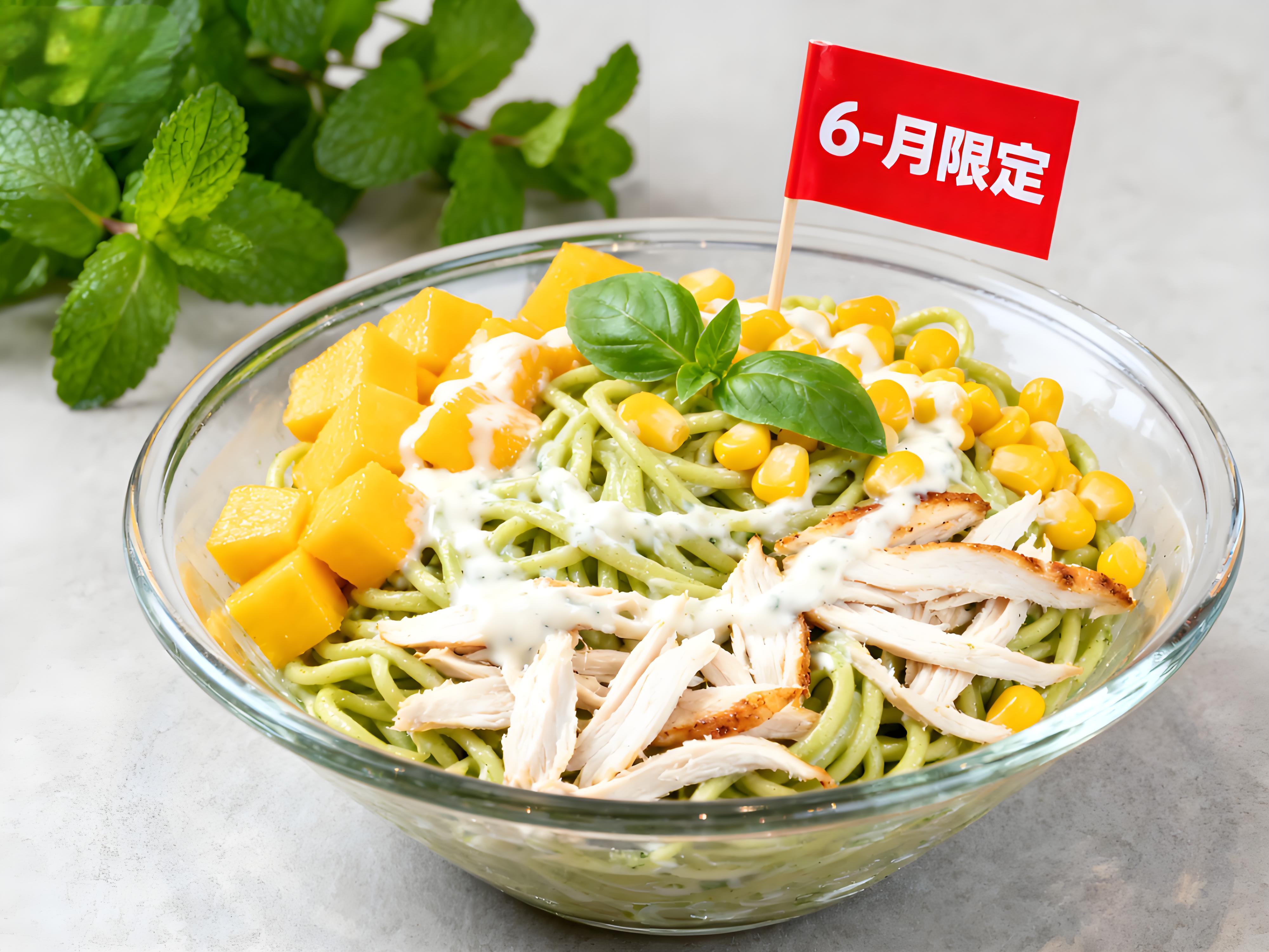 芒果鸡胸冷意面